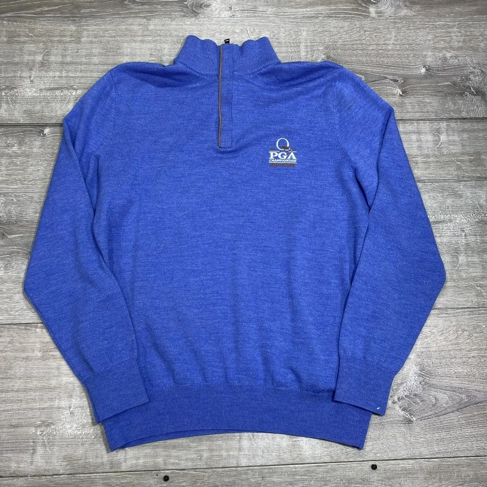 PGA Championship Quail Hollow Sweater Mens Medium Blue Golf‎ Polo Ralph Lauren
